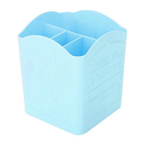 3-Slot Makeup Brush Holder - Desk Organizer for Cosmetics & Pens | Bathroom & Vanity Use