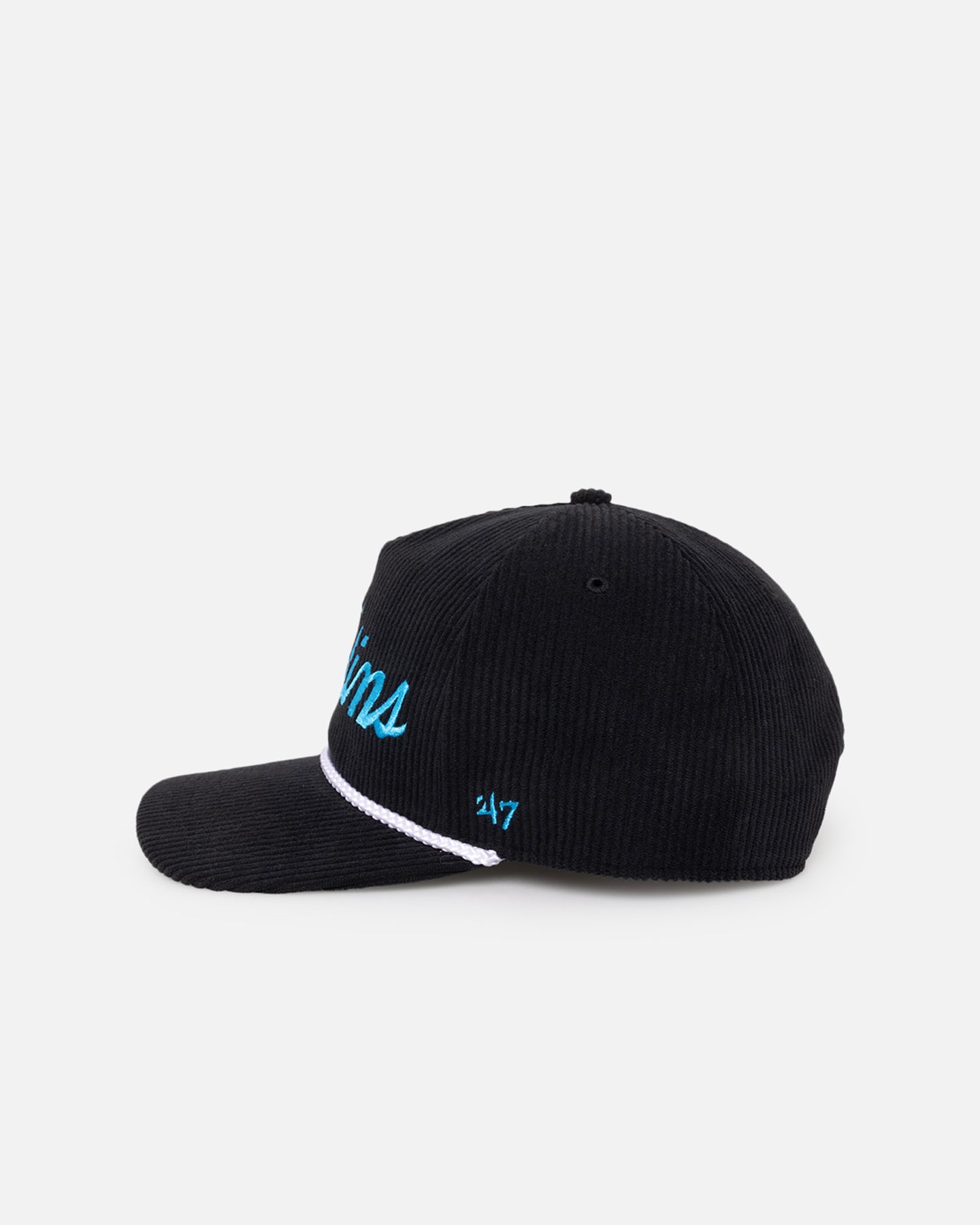 47 Brand Miami Marlins 'MLB Opening Day' Crossrope Hitch Snapback Black Hat - Adjustable Baseball Cap for Men & Women - Perfect for Baseball Games, Sports Events & Casual Wear