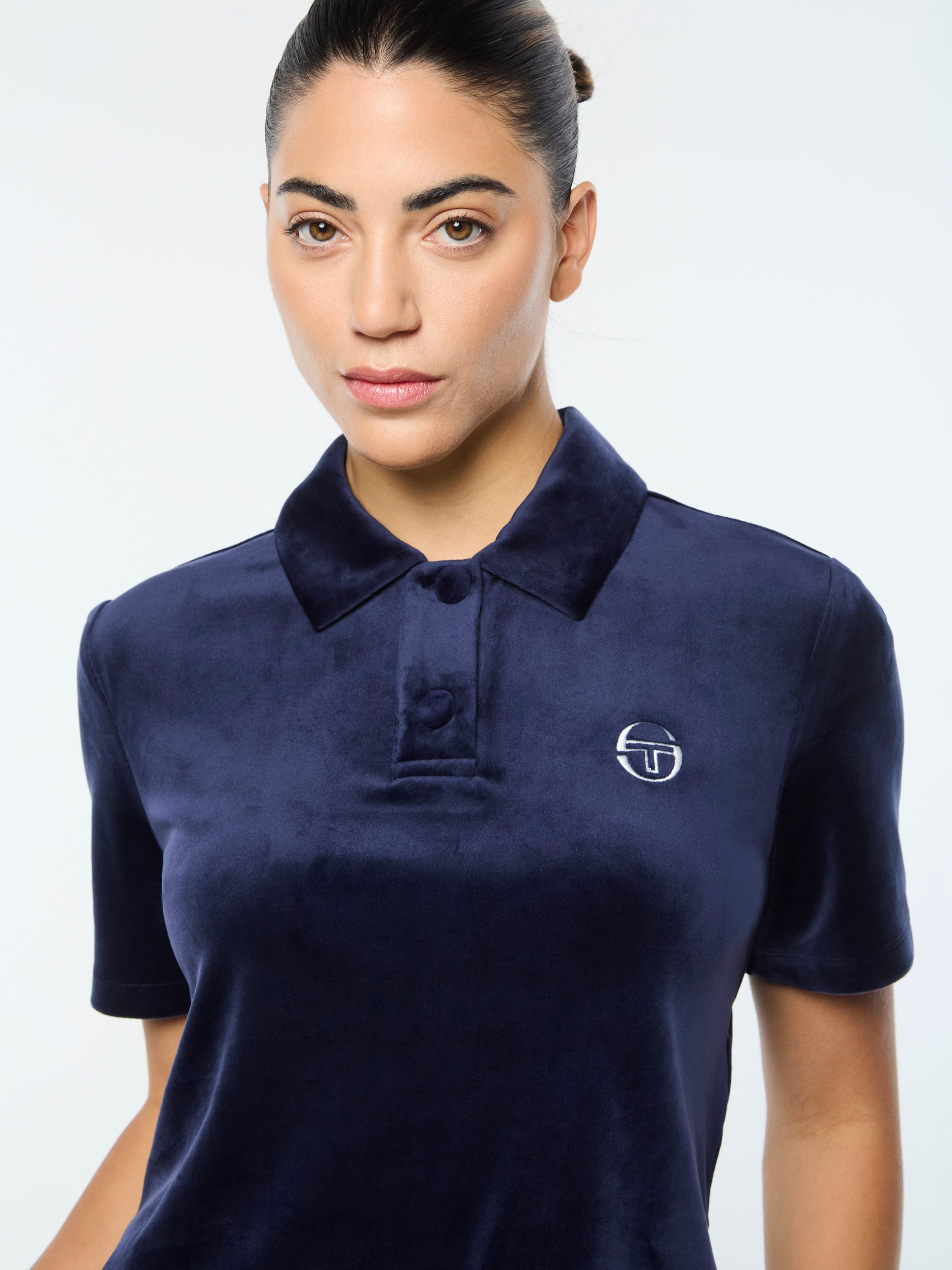 Adele Velour Polo Shirt for Men - Premium Soft Fabric, Stylish Maritime Blue Color - Perfect for Casual Wear, Office & Outdoor Activities