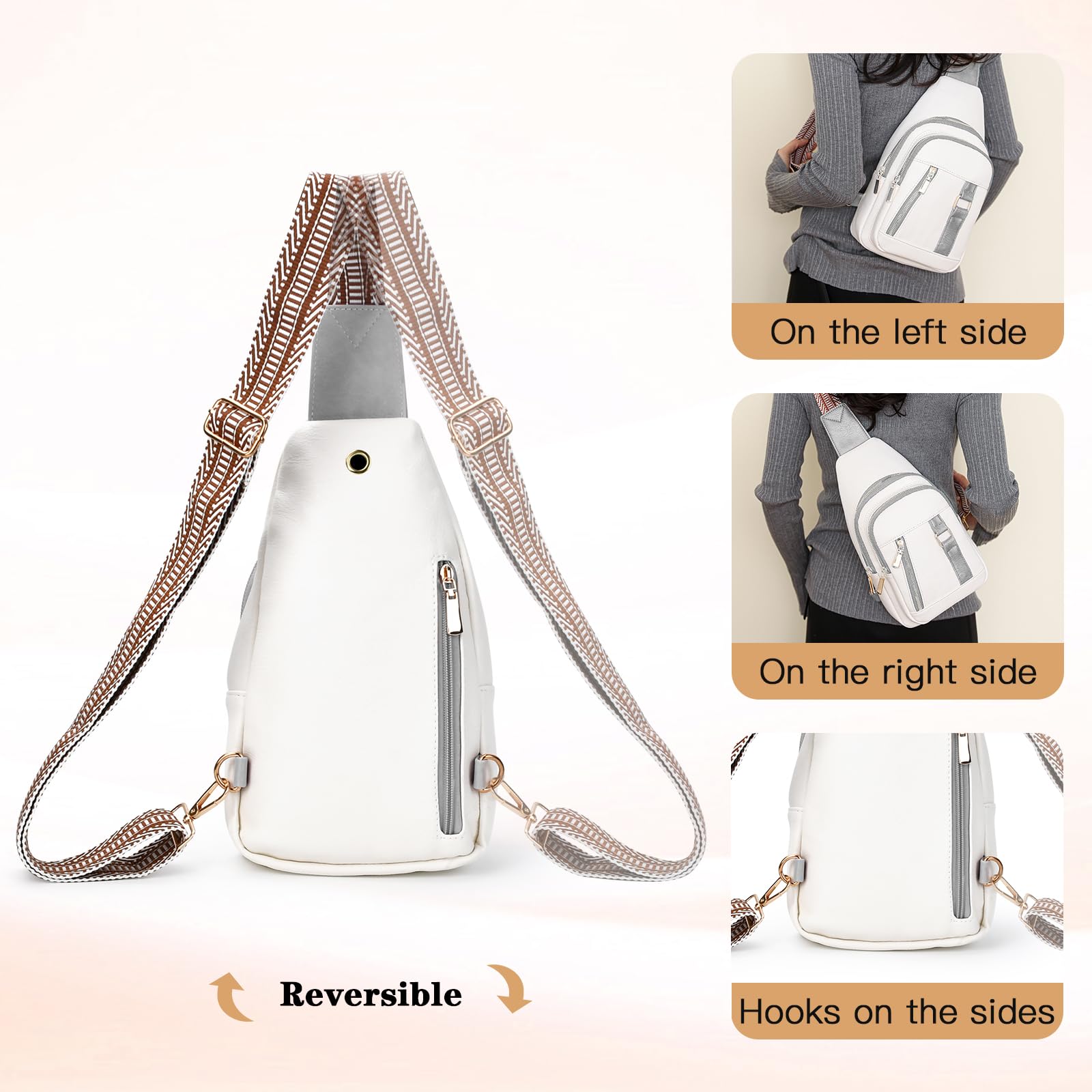 Stylish Women's Crossbody Bags - Genuine Leather Sling Bag for Travel, Work & Daily Use | Perfect Mother's Day, Birthday Gift for Mom & Wife | Compact Fanny Pack with Adjustable Strap