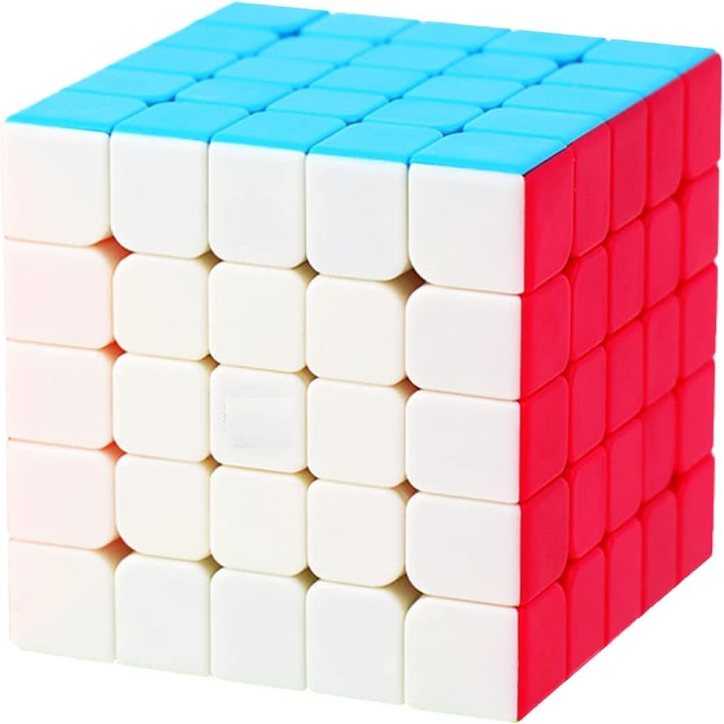 Bestie Toys 5x5 High-Speed Stickerless Magic Cube Puzzle - Smooth Turning Multicolor Brain Teaser for Kids & Adults - Perfect for Stress Relief, Competitions & STEM Learning