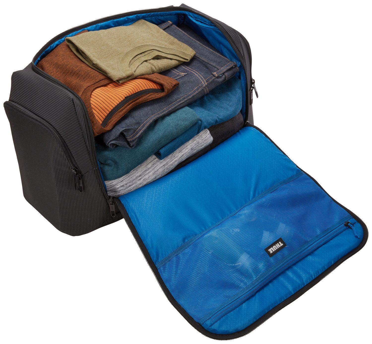 Thule Crossover 2 Duffel Bag 44L Black - Durable Travel Duffel for Outdoor Adventures, Gym & Weekend Getaways