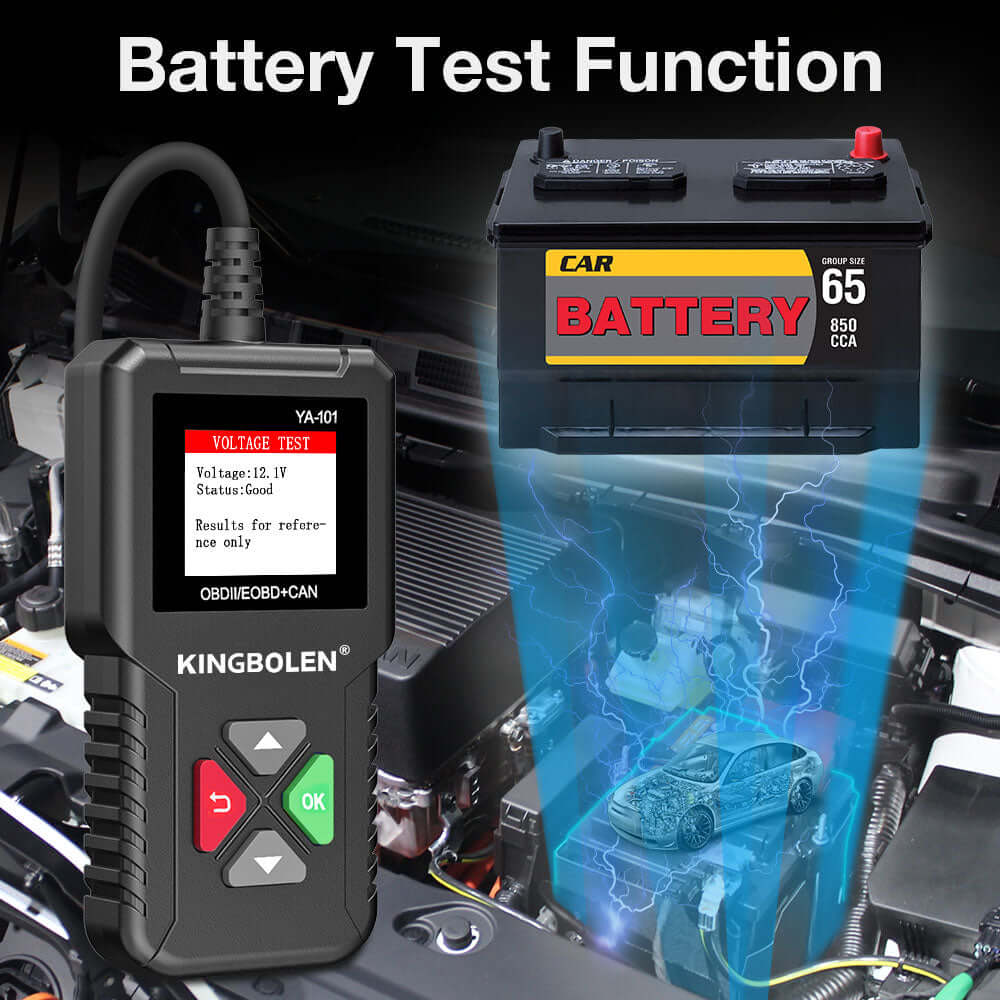 KINGBOLEN® YA101 OBD2 Scanner - Professional Car Diagnostic Tool for Check Engine Light, Read & Clear Fault Codes - Perfect for DIY Auto Repair & Vehicle Maintenance