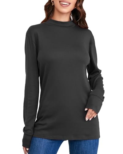 Mock Neck - Sweater - Black