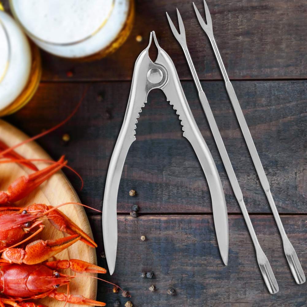 Premium Stainless Steel Lobster Crackers and Picks Set - Heavy Duty Crab Shell Claw Opener with Seafood Forks & Nut Crackers - Perfect for Seafood Lovers, Dinner Parties, and Gourmet Kitchen Use