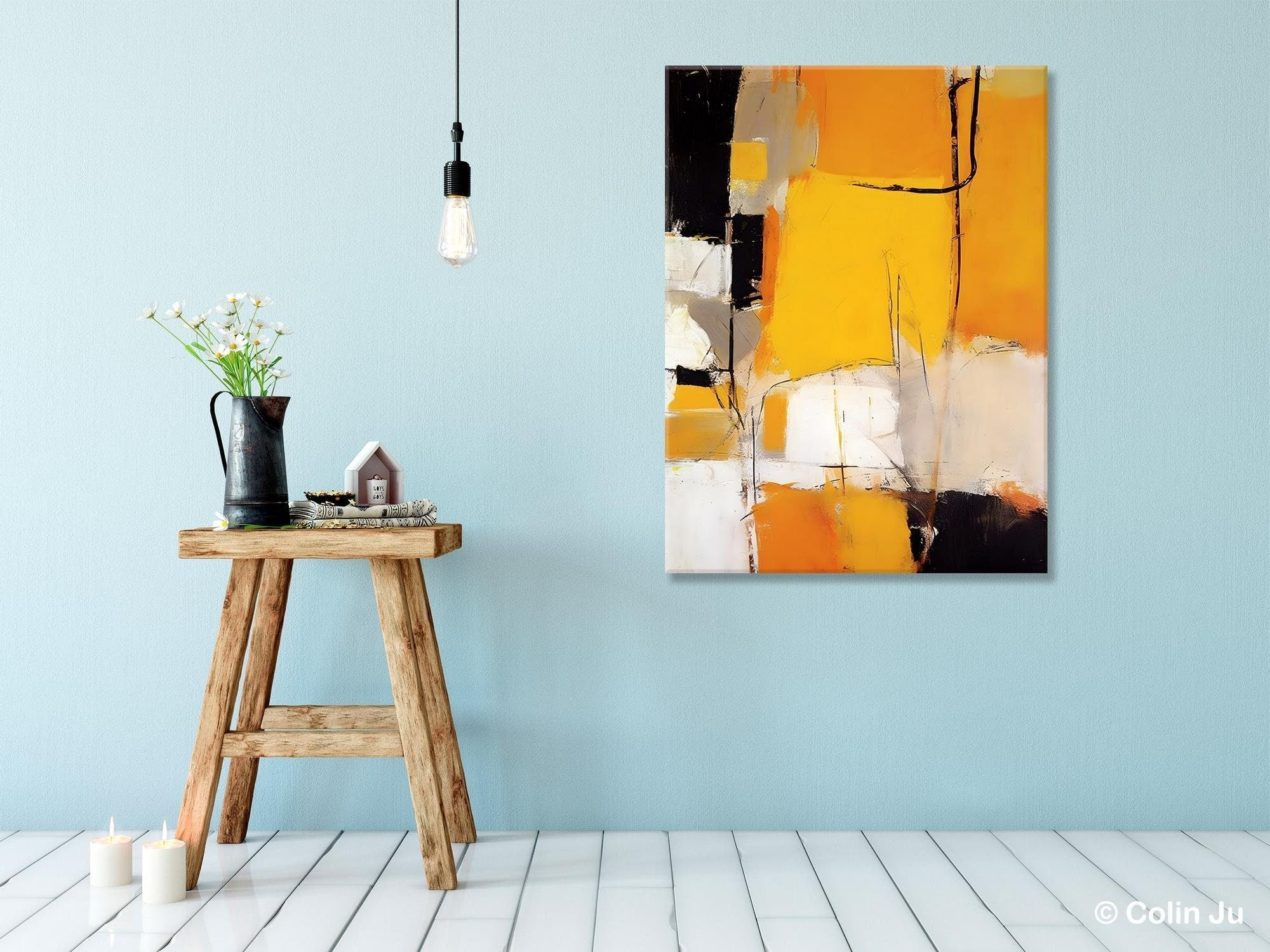 Extra Large Abstract Wall Paintings for Bedroom - Hand Painted Modern Canvas Art - Contemporary Original Wall Decor for Living Room & Home Office