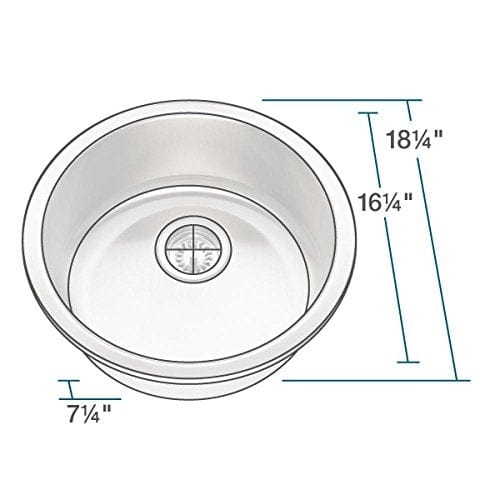 18 Gauge Stainless Steel Bar Sink - Dual Mount Single Bowl Commercial Sink for Restaurants, Bars, and Home Kitchens - Heavy Duty 465 Sink with Easy Installation