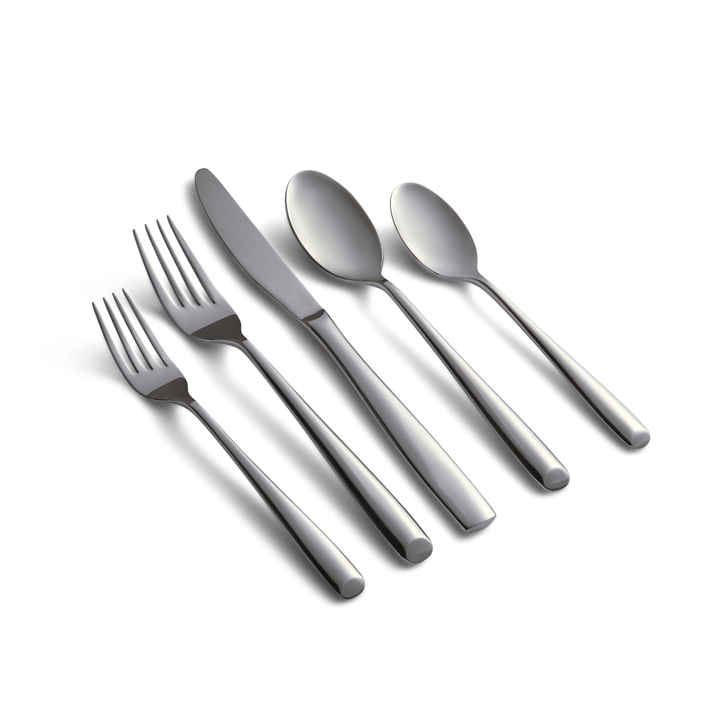 Rachel Mirror 20-Piece Stainless Steel Flatware Set - Elegant Silverware for Dining, Kitchen & Entertaining - Perfect for Dinner Parties, Weddings & Everyday Use