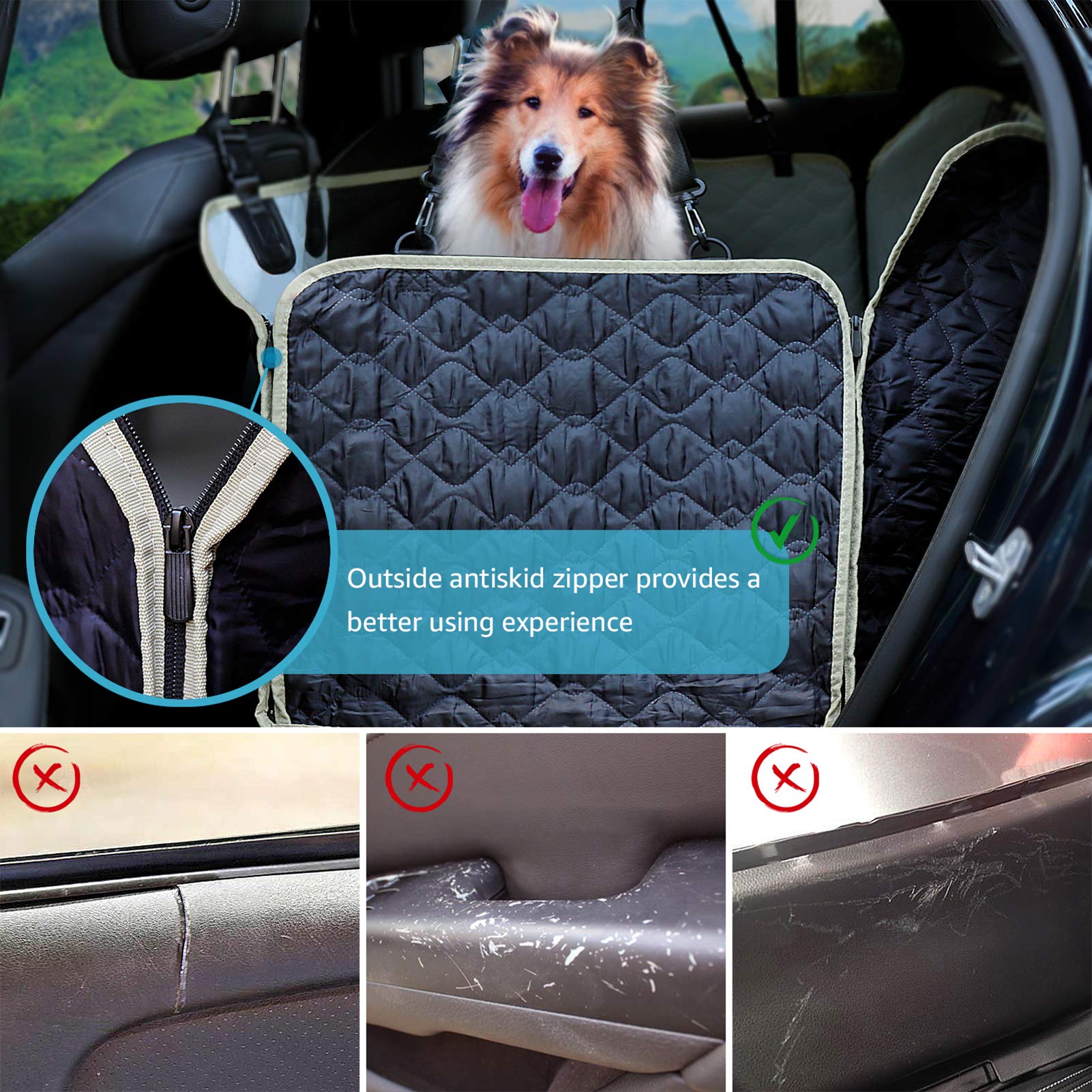 Lassie Waterproof Truck Dog Car Seat Cover - Back Seat Pet Hammock for F150, F250, Ram 1500/2500, Silverado, Sierra & Tundra | Durable Vehicle Protection for Travel & Outdoor Adventures