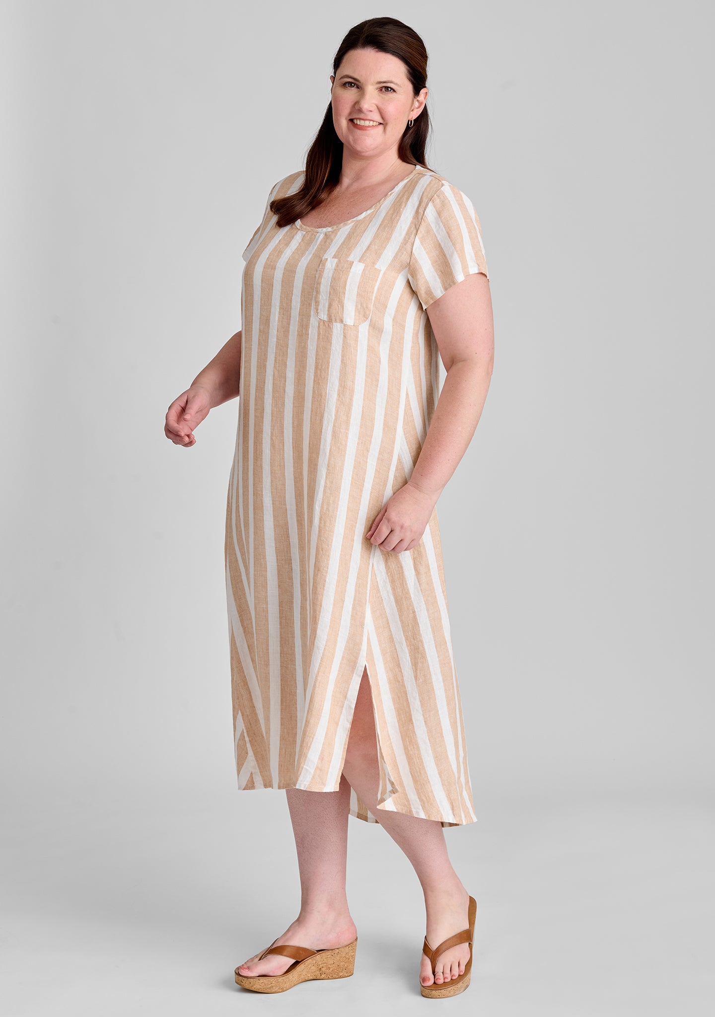 Stylish Linen Shift Dress for Women - Comfortable Stretch Top & Flowy Fit - Perfect for Summer, Beach, Office & Casual Outings