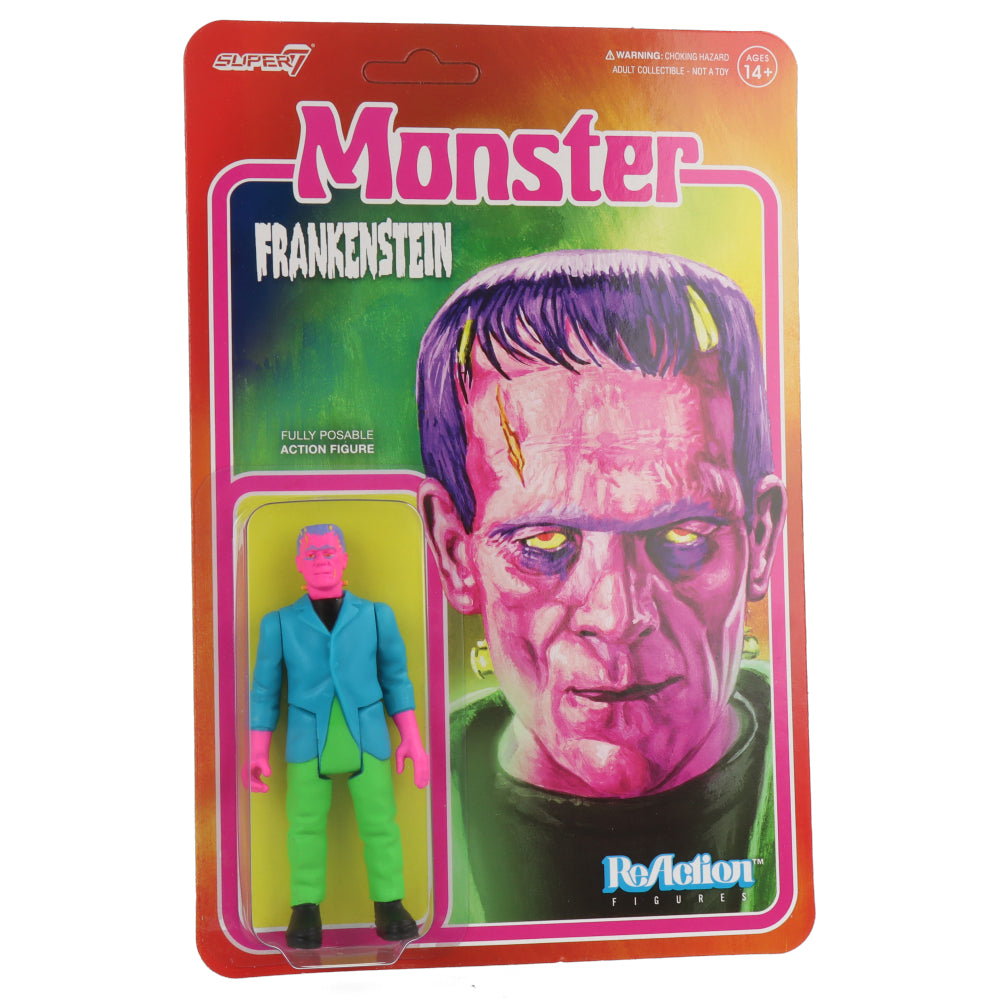 Universal Monsters Frankenstein Costume Color ReAction Figure - Classic Horror Collectible for Halloween & Movie Fans
