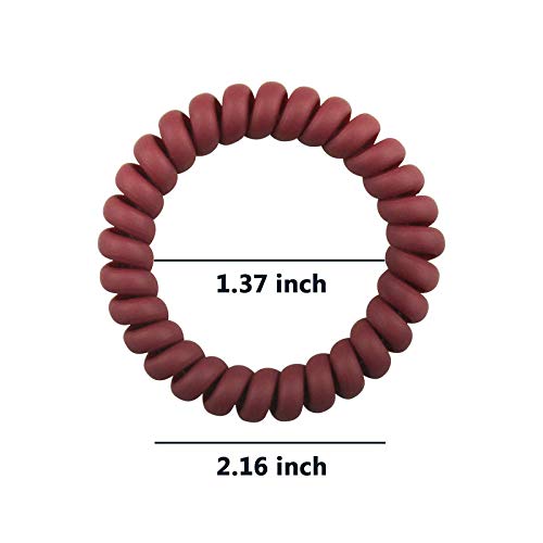 10 Pack Spiral Hair Ties - Coil Hair Ties & Phone Cord Hair Rings for Women & Girls (Ponytail Holders, No Damage Hair Accessories) - Perfect for Workouts, Yoga, School & Everyday Use