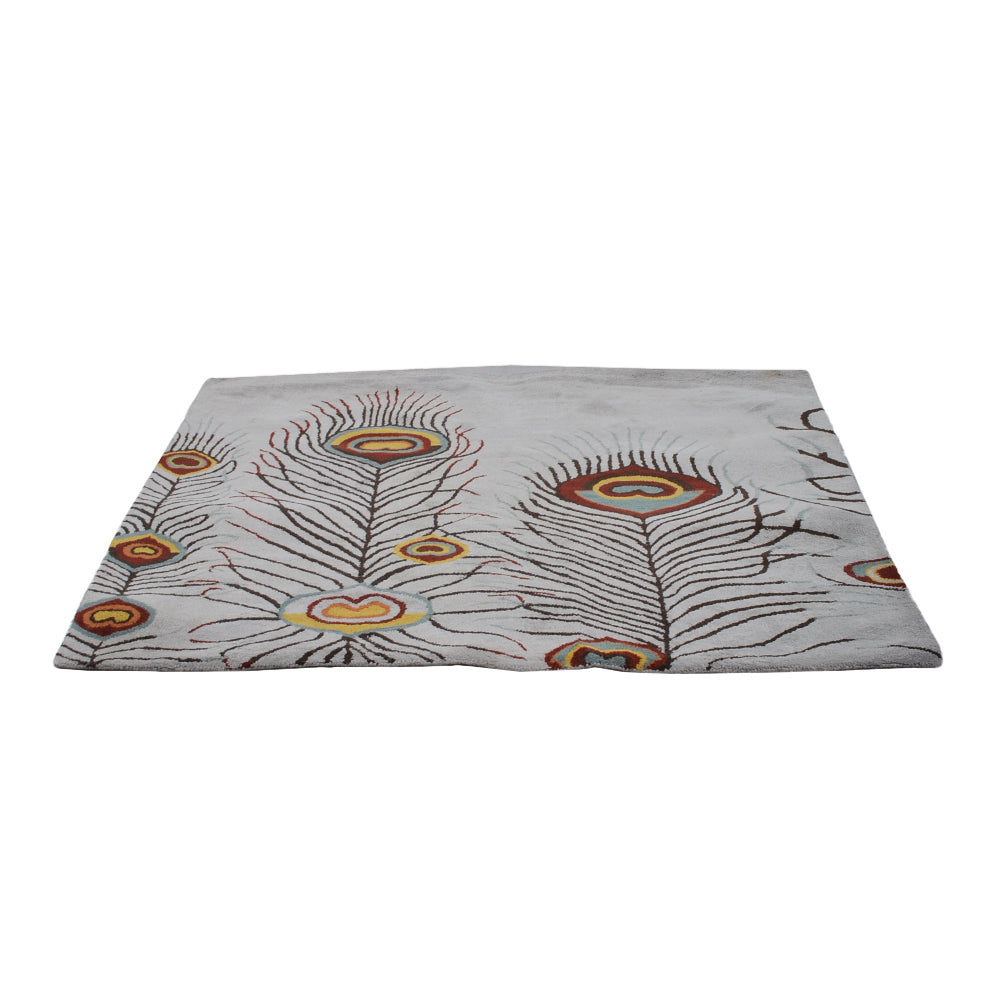 Chicago Hand Tufted Rug - Premium Wool Area Rug for Living Room, Bedroom & Office - Soft & Durable Home Decor (5x8 Feet, Beige)