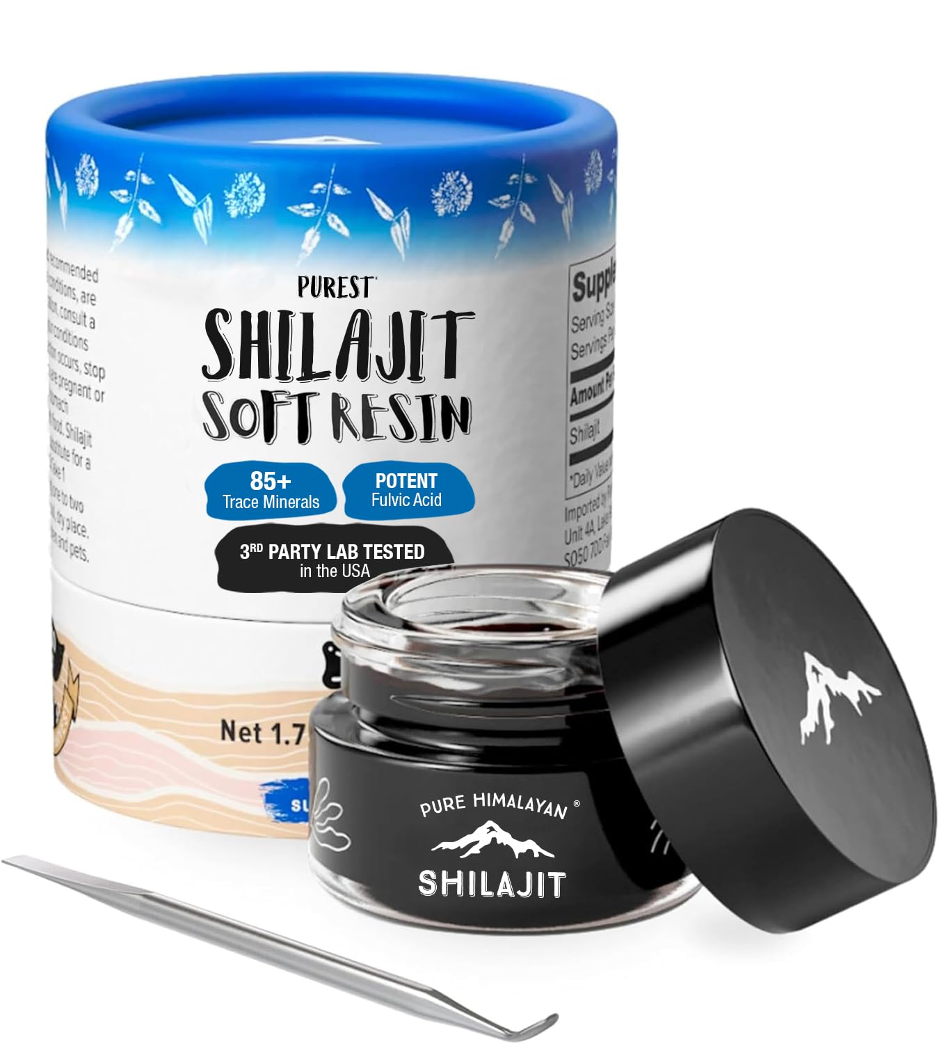 Pure Himalayan Shilajit Resin - Grade A Energy & Immune Booster with Fulvic Acid & 85+ Minerals | Natural Supplement for Men & Women (50ml/1.5 fl oz) | Supports Stamina, Focus & Overall Wellness for Active Lifestyles
