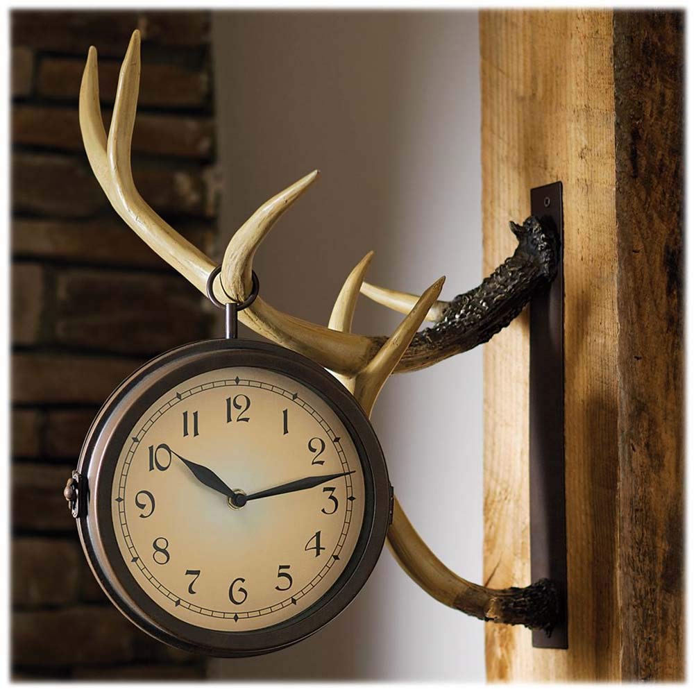 BLACK FOREST DECOR Deer Park Clock - Handcrafted Wooden Cuckoo Clock with Moving Figures - Perfect for Home, Cabin & Office Decor