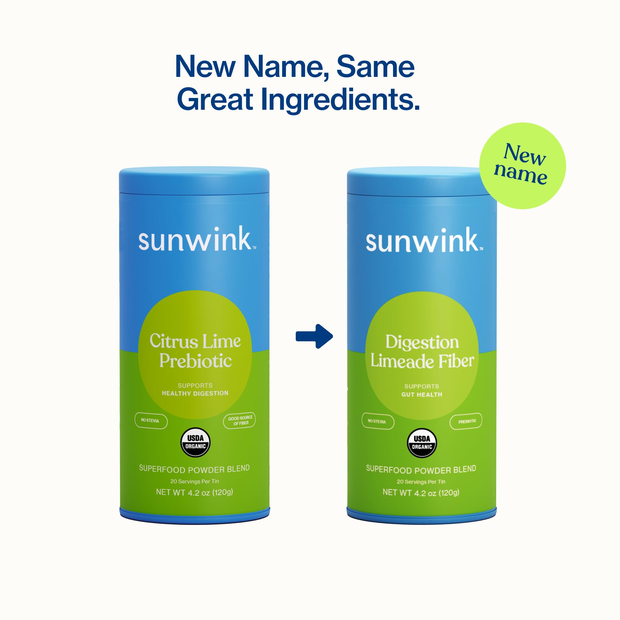 Sunwink Digestion Limeade Fiber Superfood Powder - Prebiotic Fiber Supplement with Chicory Root, Burdock & Tangerine Peel for Gut Health | Daily Digestive Support Powder | 4.2 oz (20 Servings) | Perfect for Smoothies, Shakes & Healthy Morning Routines