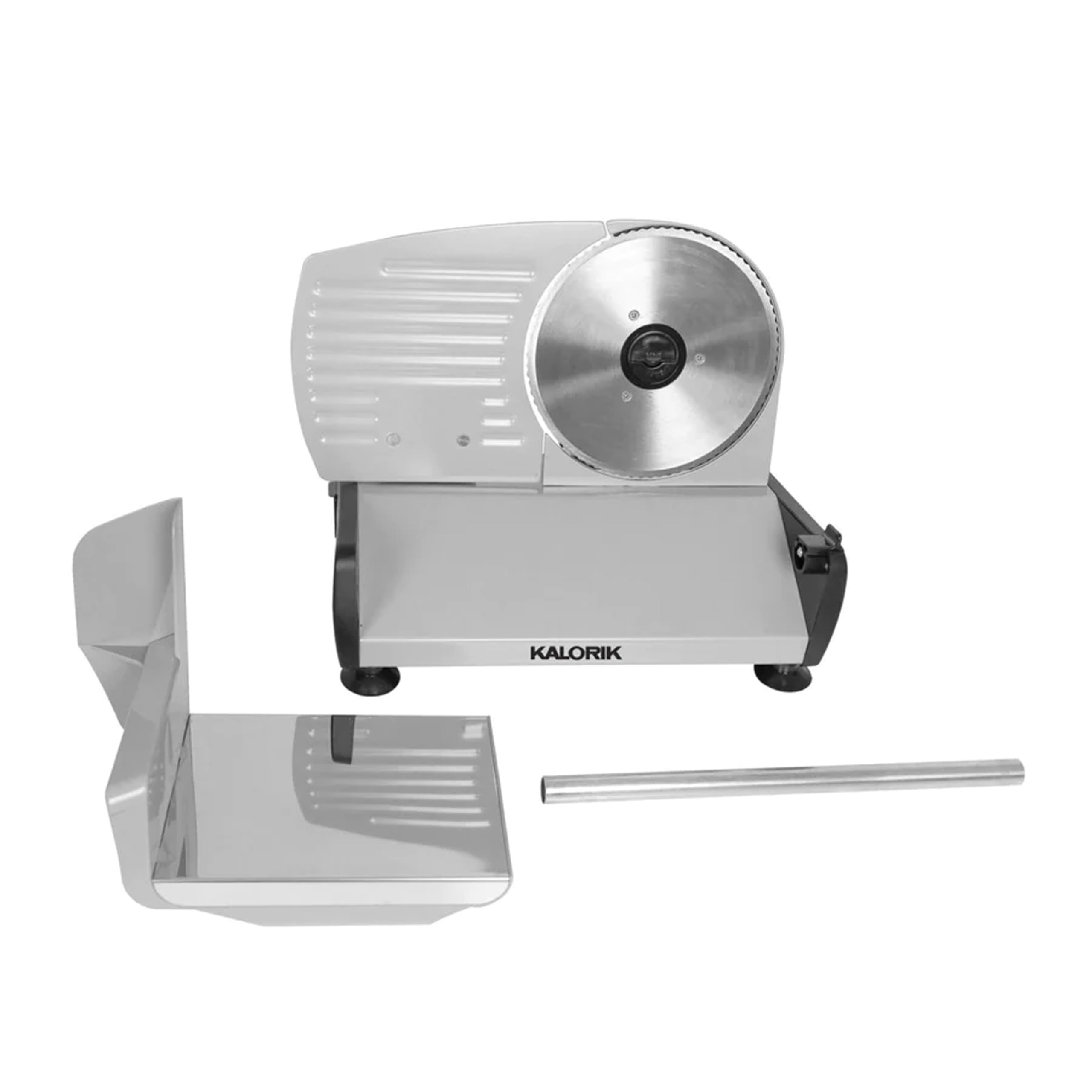 Kalorik 200W Professional Food Slicer - Stainless Steel Blade, Adjustable Thickness (AS 45493 S) - Perfect for Deli Meats, Cheese, Vegetables & Home Kitchen Use