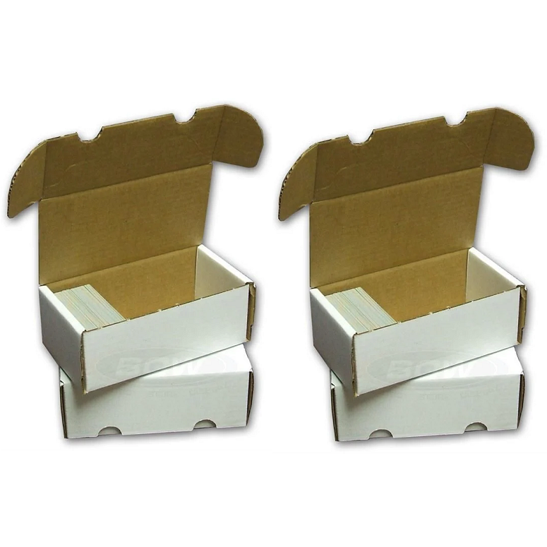 BCW 400-Count Card Storage Box - Pack of 4 | Premium Trading Card Organizer for Collectors | Perfect for Sports Cards, Pokemon, MTG & Board Game Storage