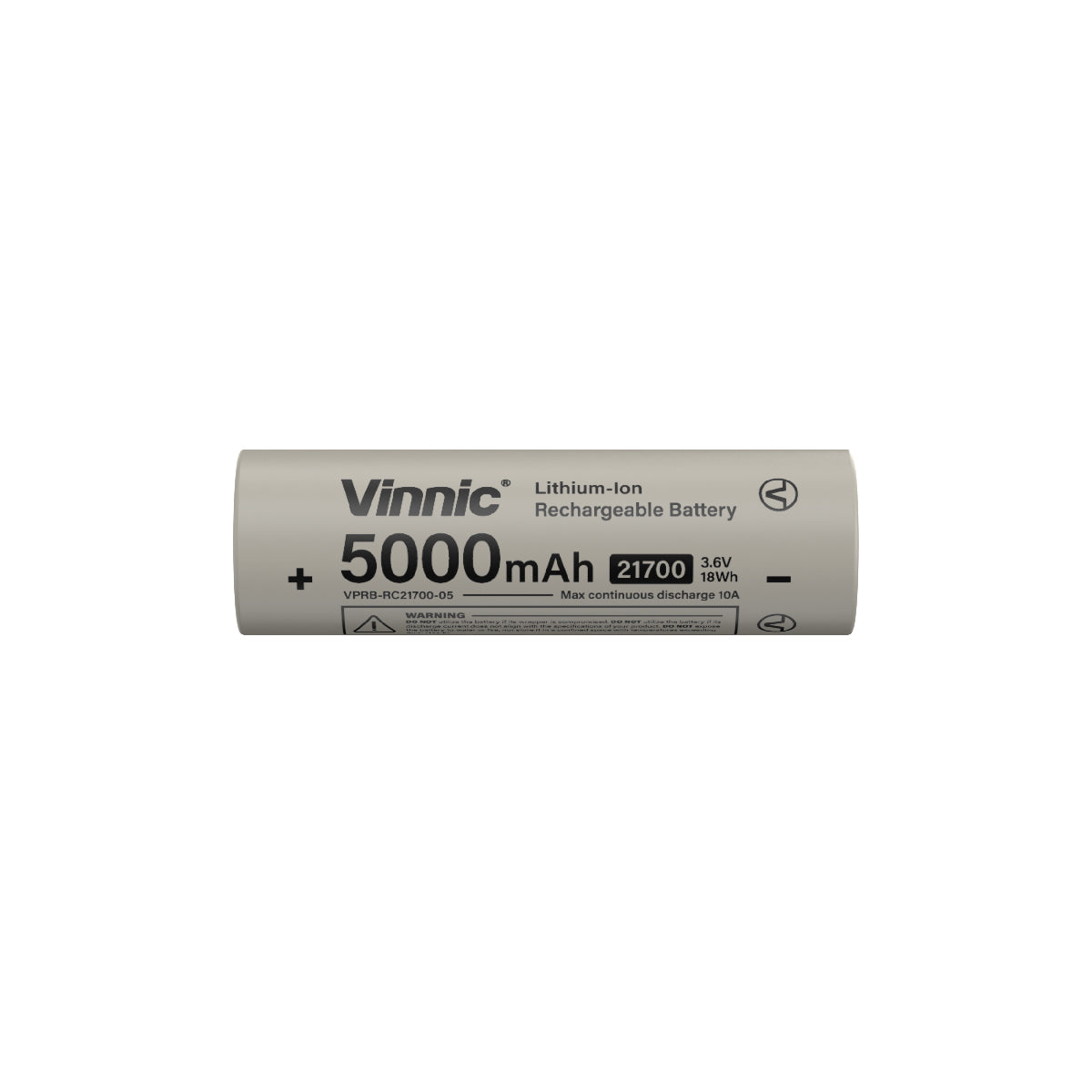 Vinnic Rendezvous 5000mAh Portable Power Bank with Detachable 21700 Battery & Built-in USB-C Plug - Perfect for Travel, Camping, and Emergency Charging