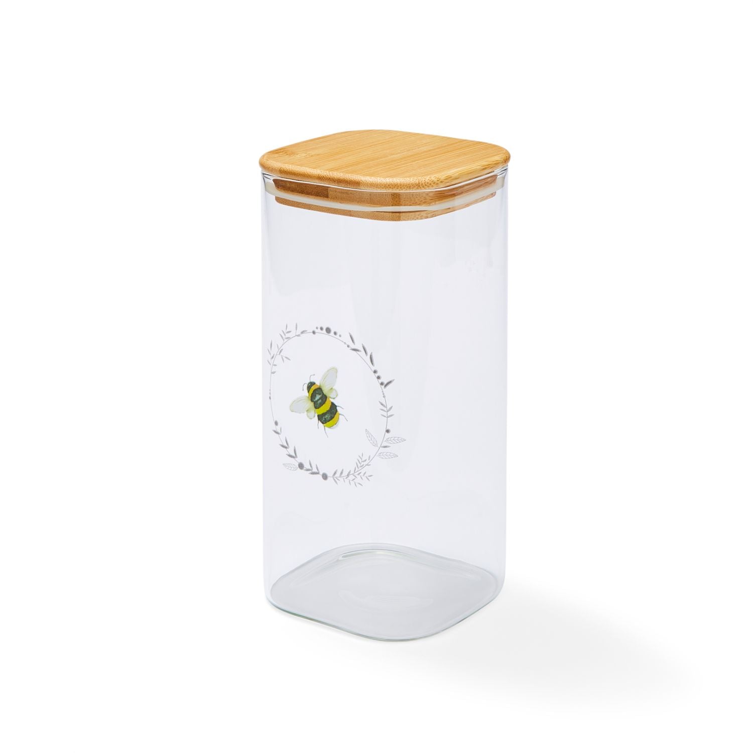 Premium Bumble Bees Glass Storage Jar - Airtight Kitchen Canister for Flour, Sugar, Coffee & Dry Food | Perfect for Pantry Organization & Home Decor