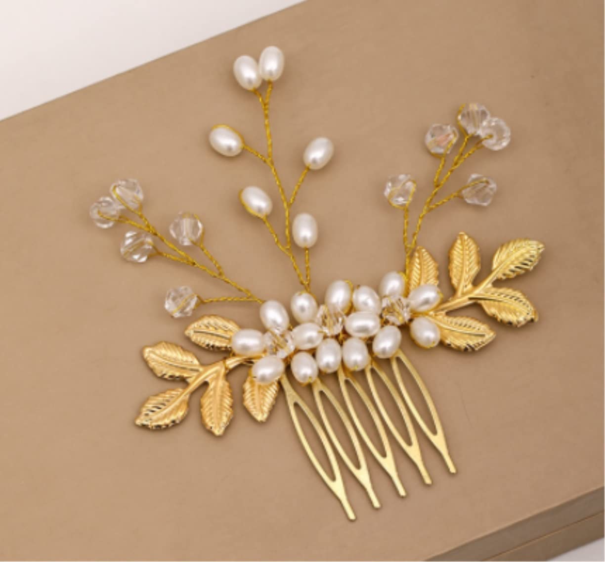 Crystal Rhinestone Pearl Bridal Hair Comb - Elegant Wedding Hair Jewelry for Brides & Women | Perfect for Weddings, Prom, Parties & Special Occasions