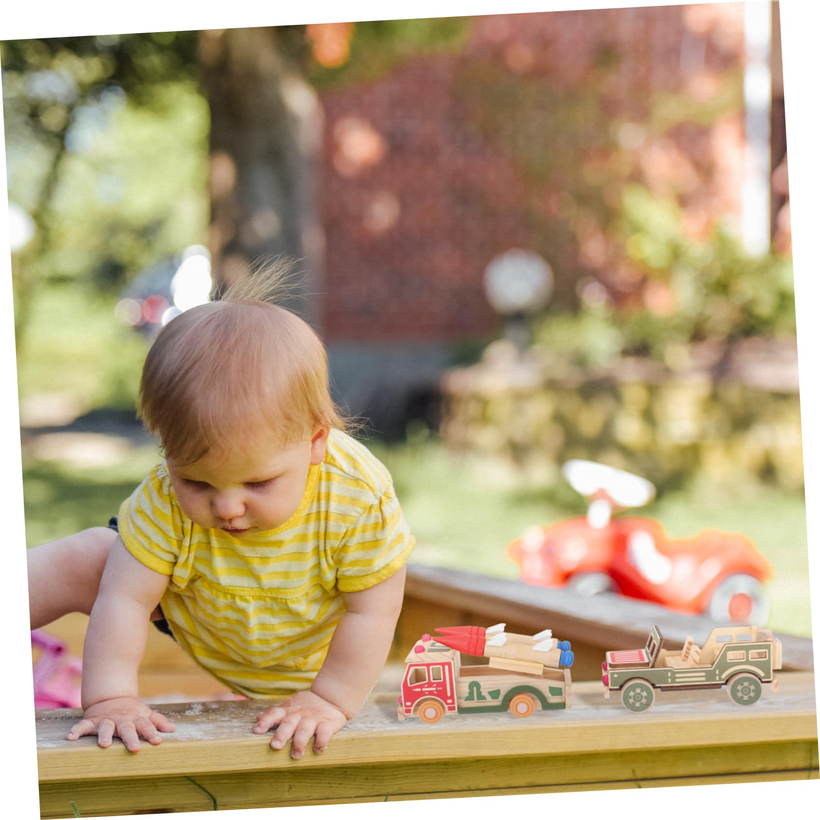 4-Piece Wooden Toy Car Set for Toddlers - Kids Wooden Vehicle Models - Safe & Durable Car Toys for Boys & Girls | Perfect for Playtime, Learning & Nursery Decor