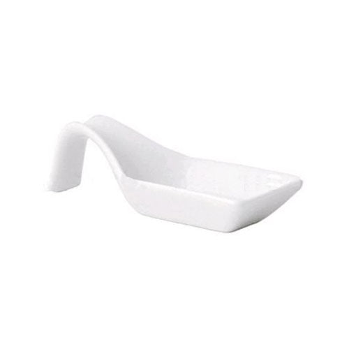 FOH Kyoto Square Sampler Spoon - White 1/2 oz - Perfect for Ice Cream, Desserts, and Food Tasting