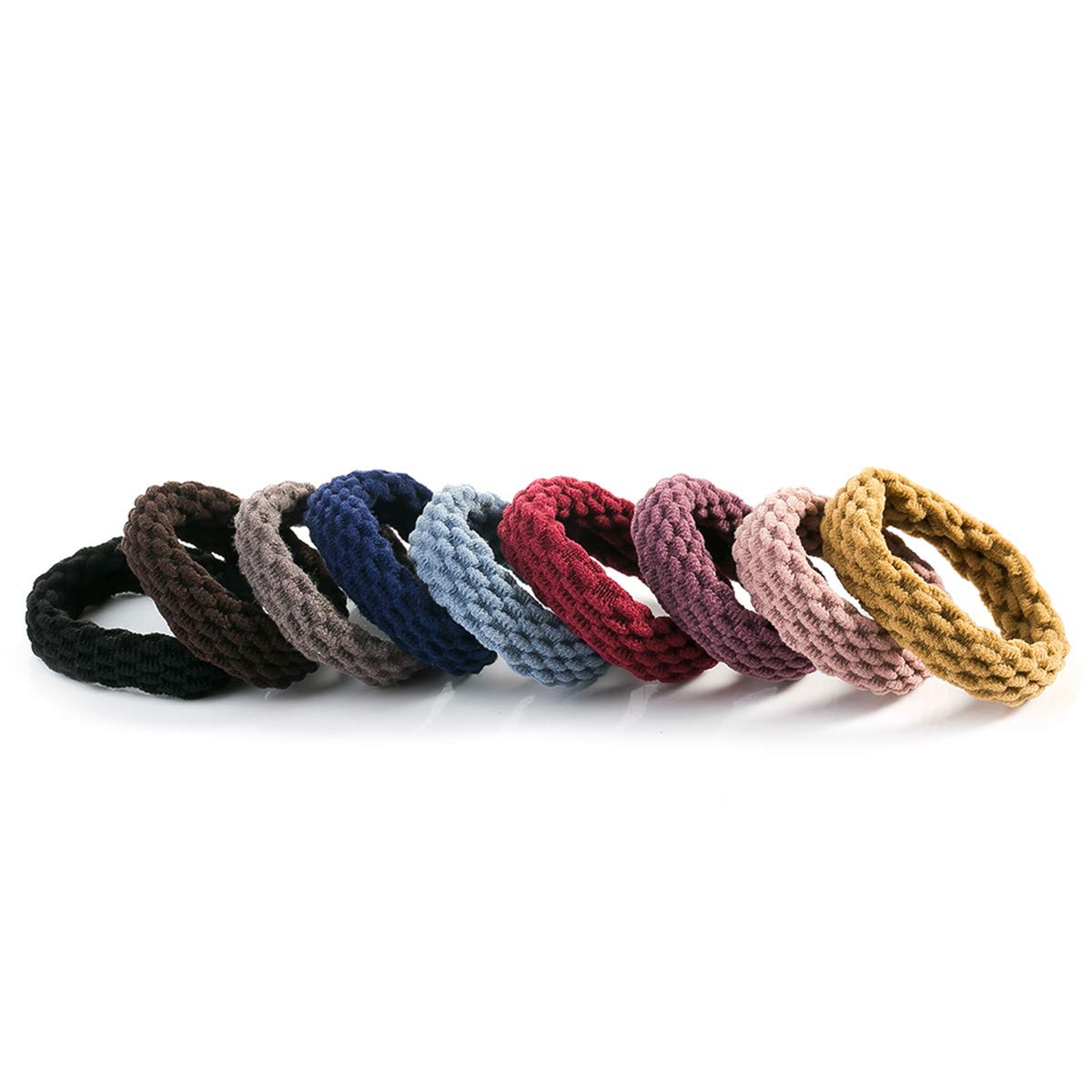 100 Pcs Hair Bobbles for Women & Girls - Soft Cotton Elastic Hair Bands in 10 Colors - Stretchable Hair Ties for Ponytails, Braids & Everyday Hairstyles