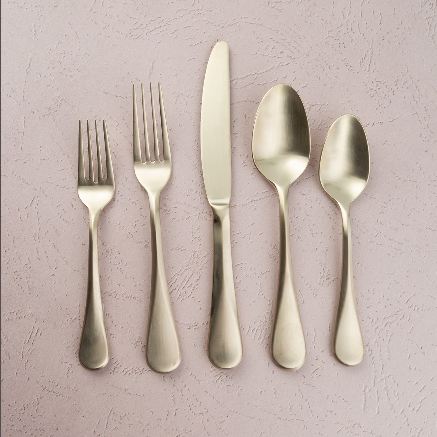 Eloquence Champagne Satin 20-Piece Flatware Set - Elegant Stainless Steel Cutlery for Fine Dining, Wedding Gifts & Special Occasions