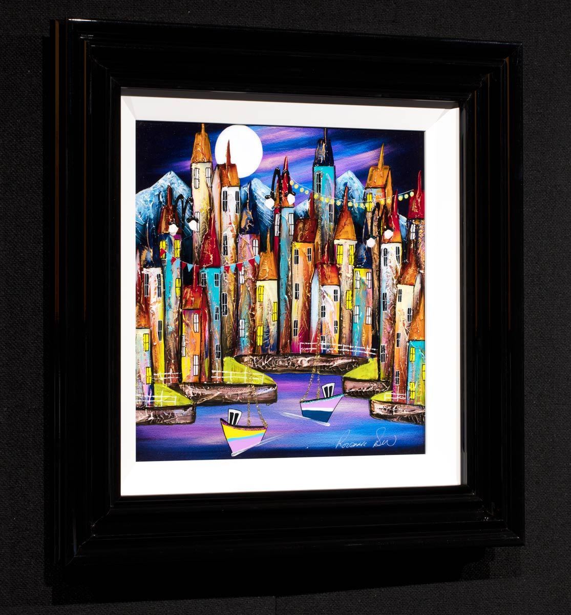 Original 'A Quiet Night II' Painting - Handmade Artwork for Home Decor, Living Room, Bedroom & Office Wall Art