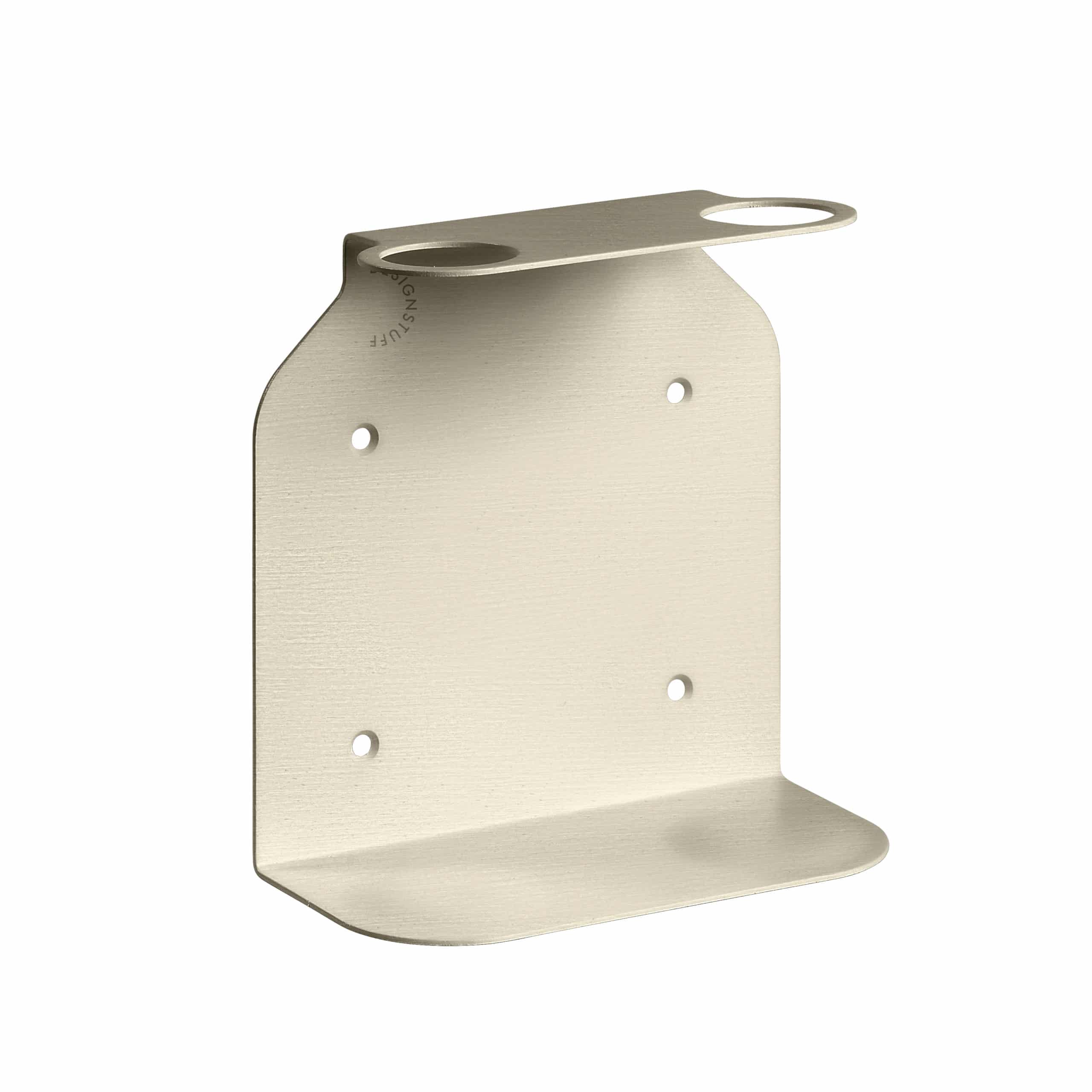 Dual Soap Dispenser Holder - Brushed Steel Bathroom Organizer for Countertop | Modern Soap Pump Stand for Kitchen & Bathroom Sink | Space Saving Design for Home & Office Use