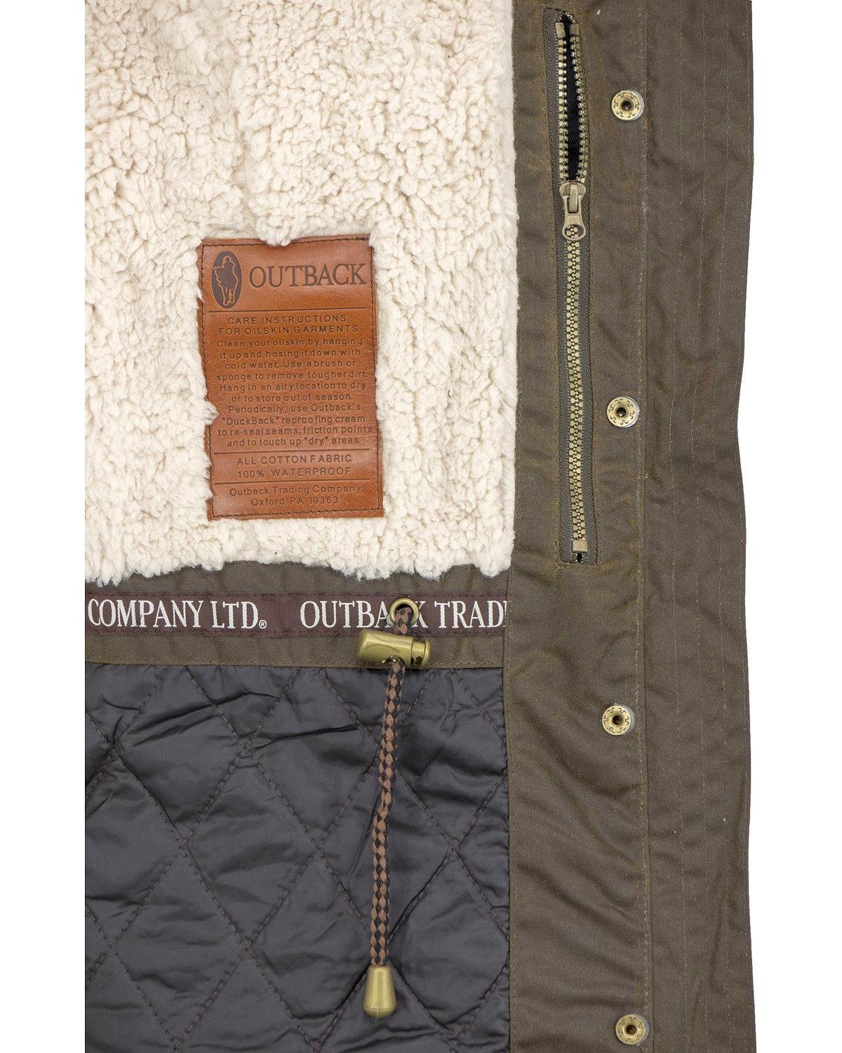 OUTBACK TRADING Women's Adelaide Waterproof Breathable Insulated Oilskin Western Jacket with Removable Hood - Winter Coat for Hiking, Camping & Outdoor Adventures