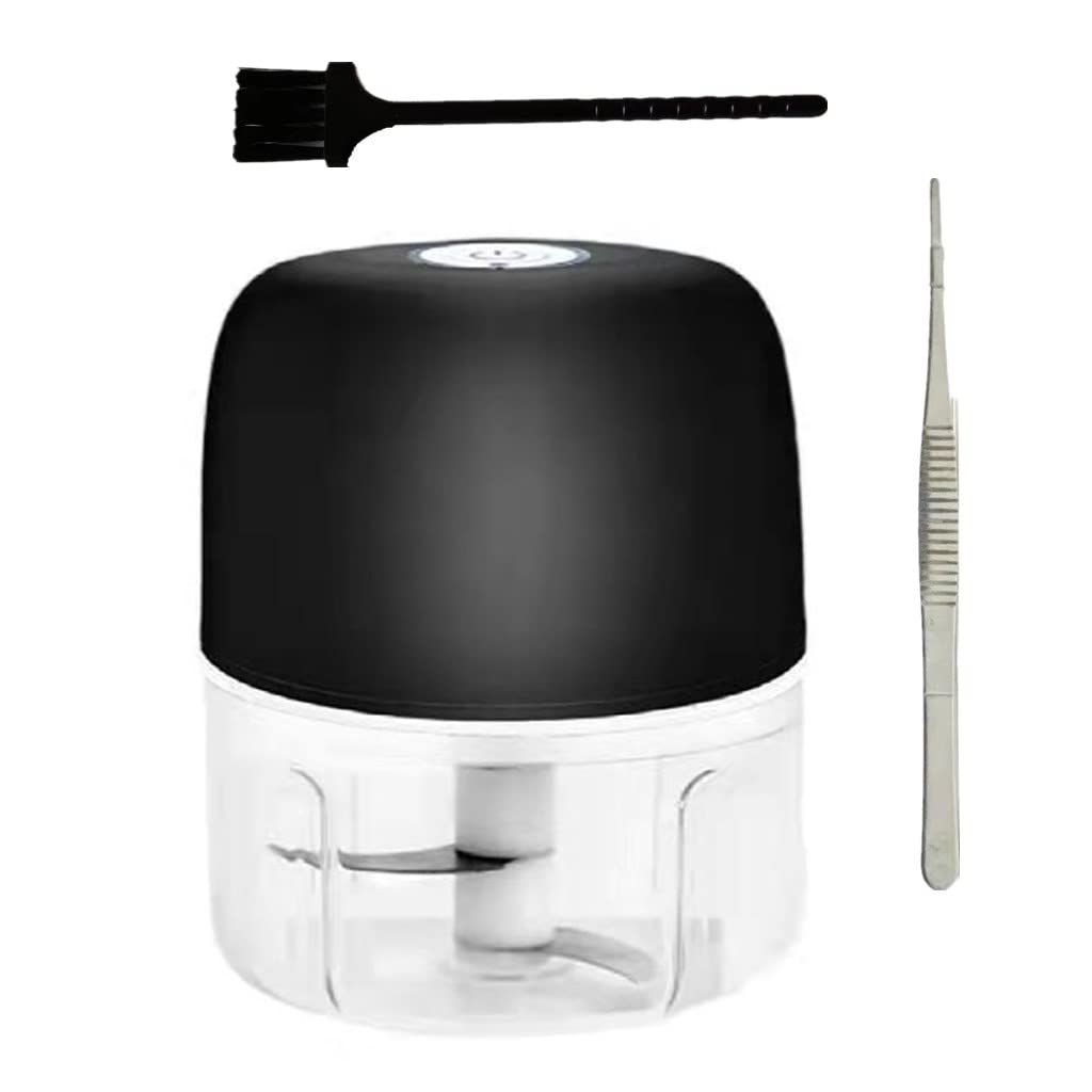 3.14 Inches Electric Herb Grinder & Spice Grinder - USB Rechargeable Garlic Chopper, Onion Chopper, Vegetable Slicer for Kitchen & Cooking - Perfect for Fresh Herbs, Spices, Garlic, Onions & Veggies