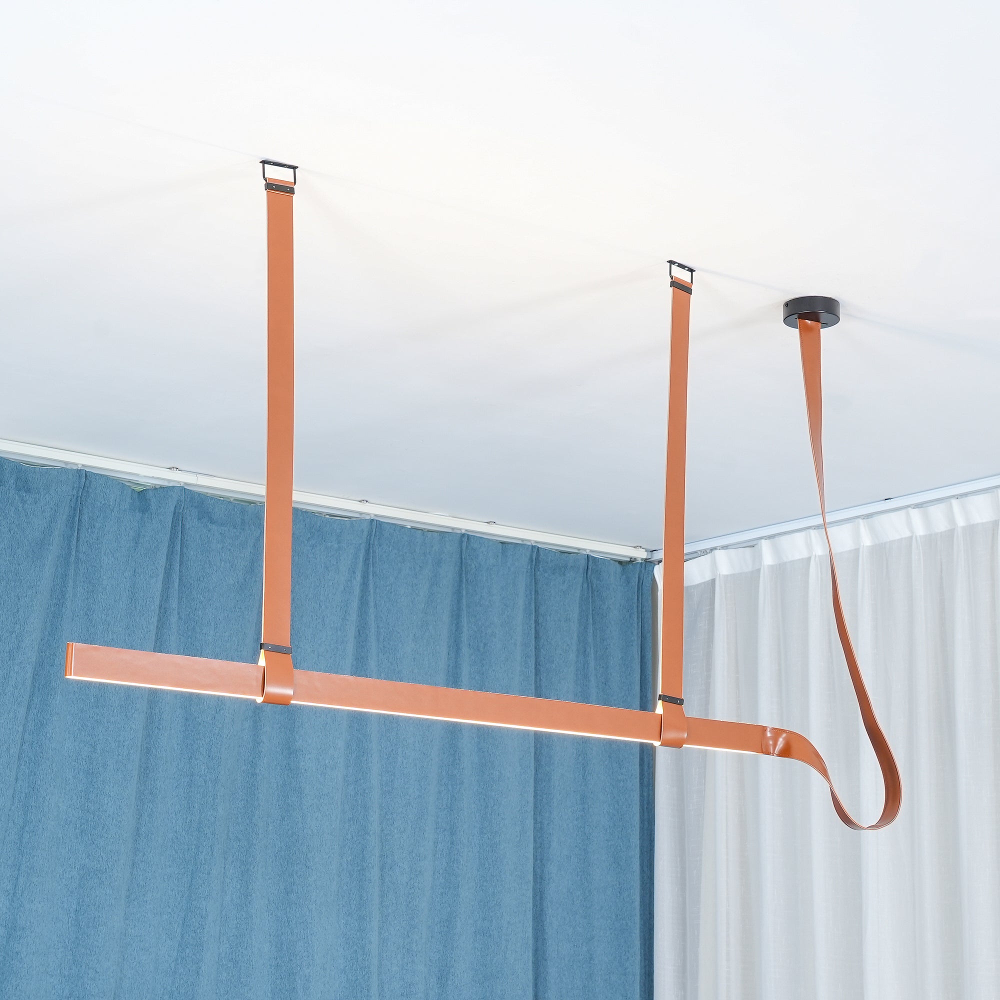 Modern Belt Horizontal Pendant Lamp - Industrial Style Ceiling Light Fixture for Kitchen Island, Dining Room & Living Room Decor