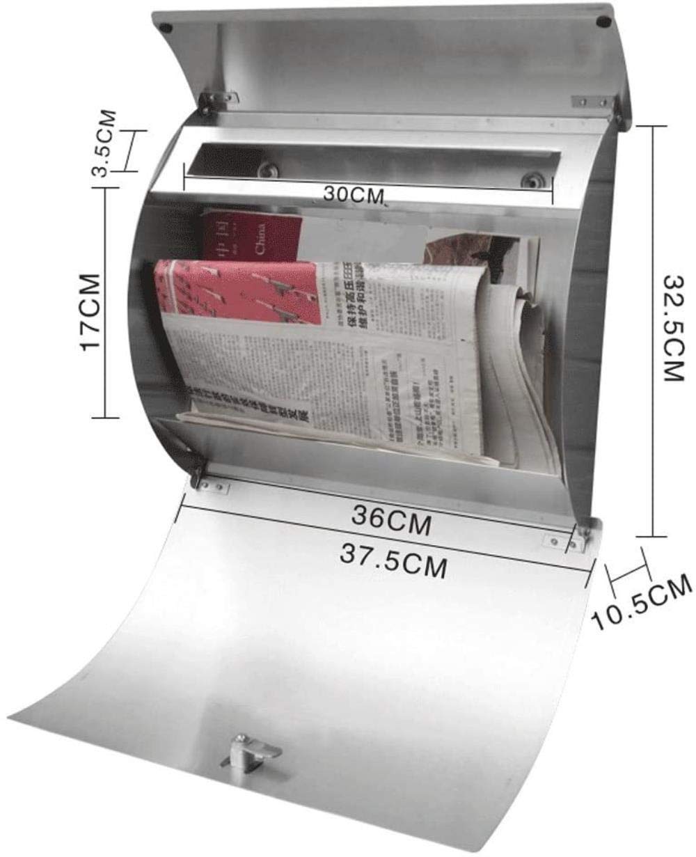 Waterproof Outdoor Mailbox with Lock - Durable Villa Letter Box for Rain Protection | Perfect for Homes, Gardens & Offices