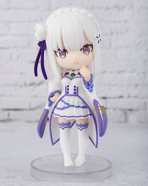 Bandai Figuarts Mini #036 Re:Zero Starting Life in Another World Emilia Action Figure - Anime Collectible for Display & Cosplay Play