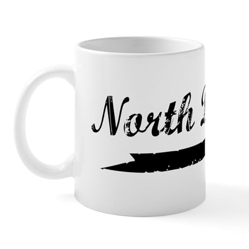 White - North Dakota (Vintage] Mug