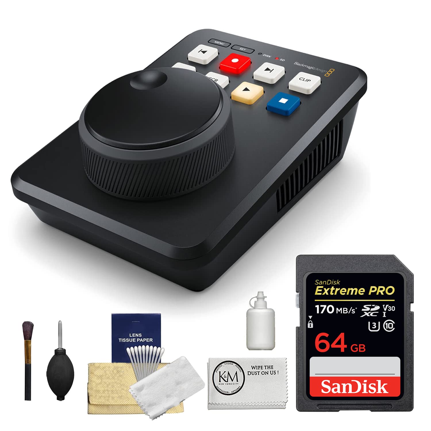 Blackmagic Design HyperDeck Shuttle HD Recorder Bundle with 64GB SD Card, Camera Lens Cleaning Kit & Microfiber Cloth - Professional Video Recording & Studio Equipment for Filmmakers & Content Creators