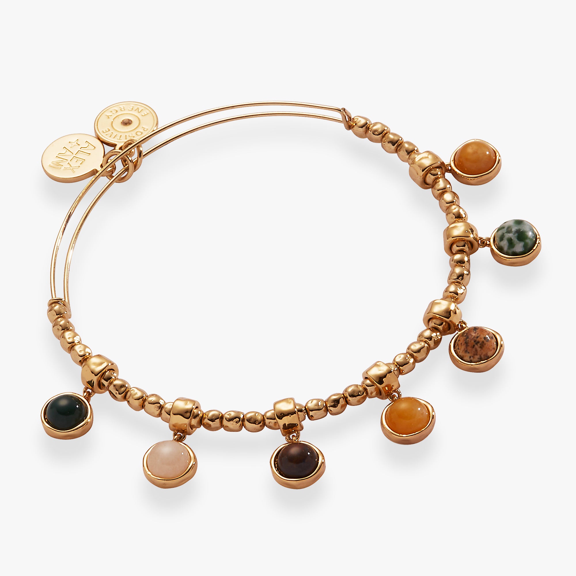Healing Stone Adjustable Beaded Bracelet for Women - Natural Gemstone Stretchable Bangle for Yoga, Meditation & Relaxation