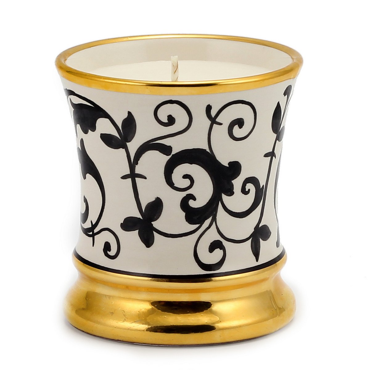 DERUTA CANDLES: Premium Milano Vanilla Scented Luxury Shaped Cup - Micaela Bordo ORO Design for Home Decor, Wedding Centerpieces & Gift Giving