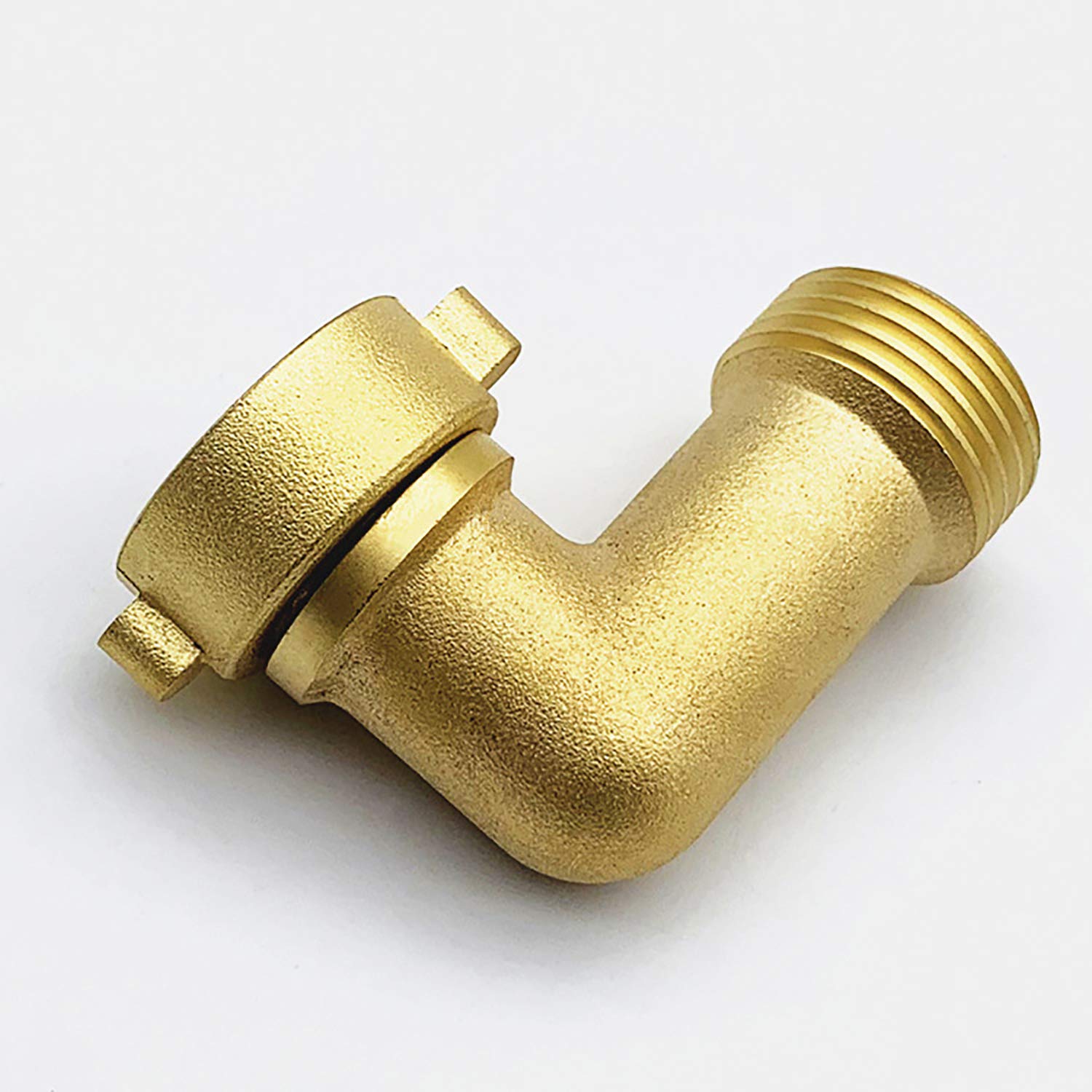 2 Pack Brass 90° Garden Hose Elbow Connector - Durable Extender for Outdoor Watering