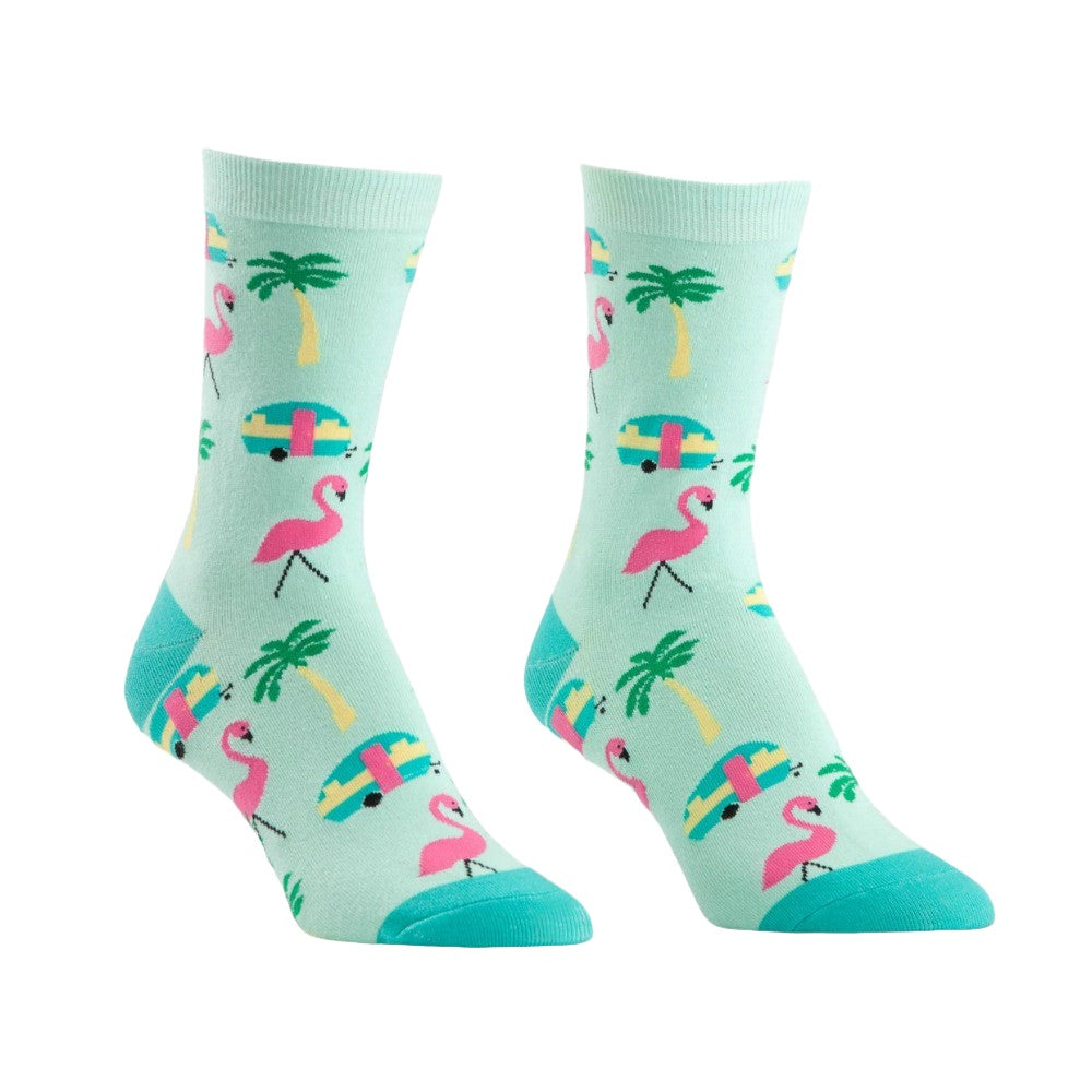 Fun & Comfortable Sock It To Me Crew Socks for Women - Florida Themed Novelty Socks - Perfect for Gifts, Everyday Wear & Vacation Outfits