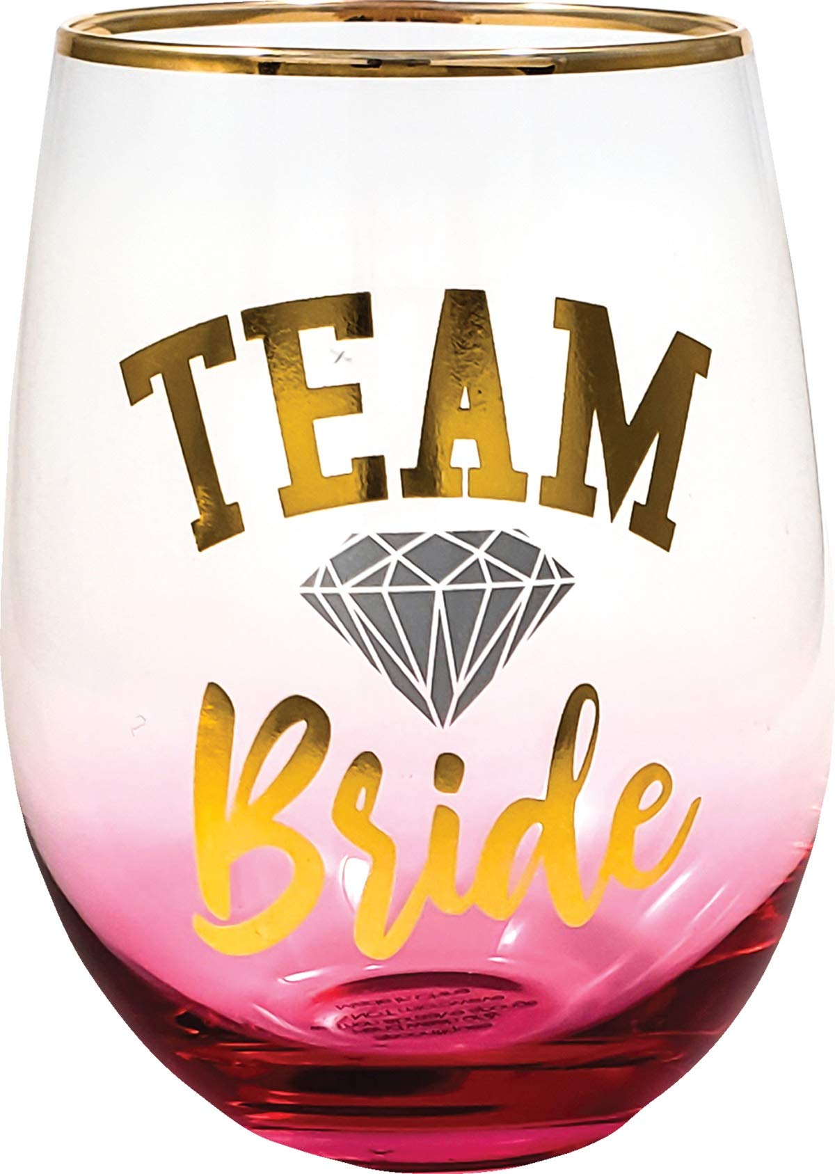 Bride Stemless Wine Glass - Perfect for Bachelorette Parties, Bridal Showers & Wedding Celebrations - Personalized Wedding Gift for Her
