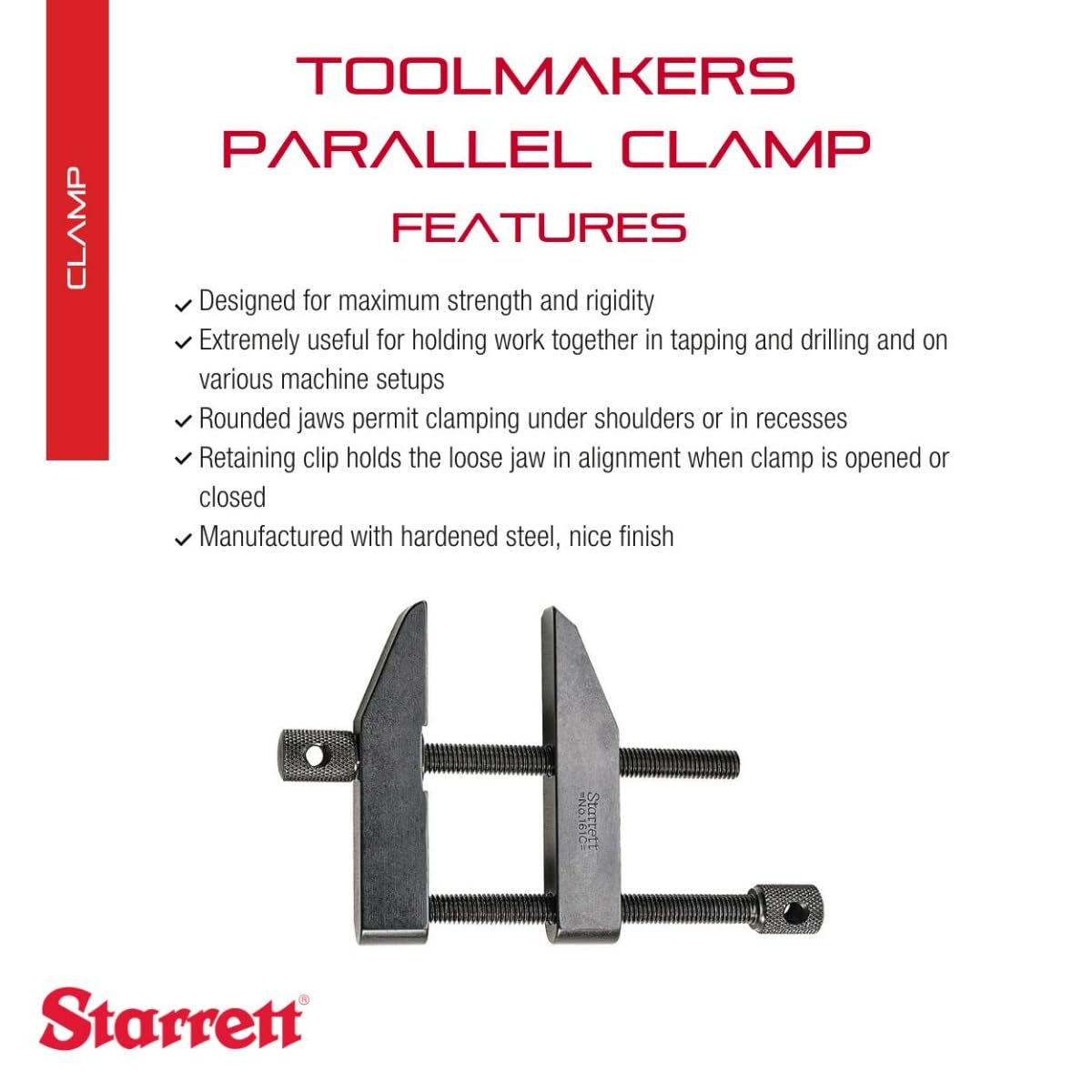 Starrett 161C Toolmakers Parallel Clamp - 2-1/4