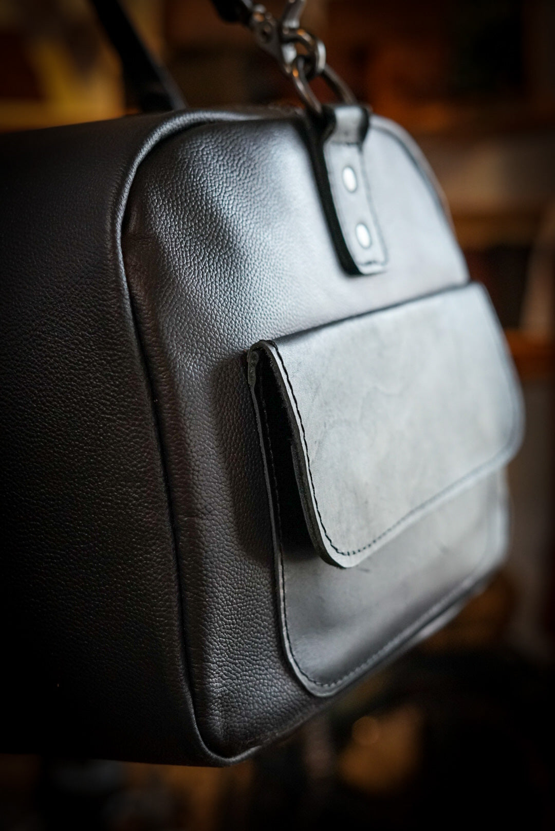 Premium Weekend Warrior Backpack - Two Tone Pebbled Black with Flat Black Accents - Perfect for Travel, Work & Outdoor Adventures
