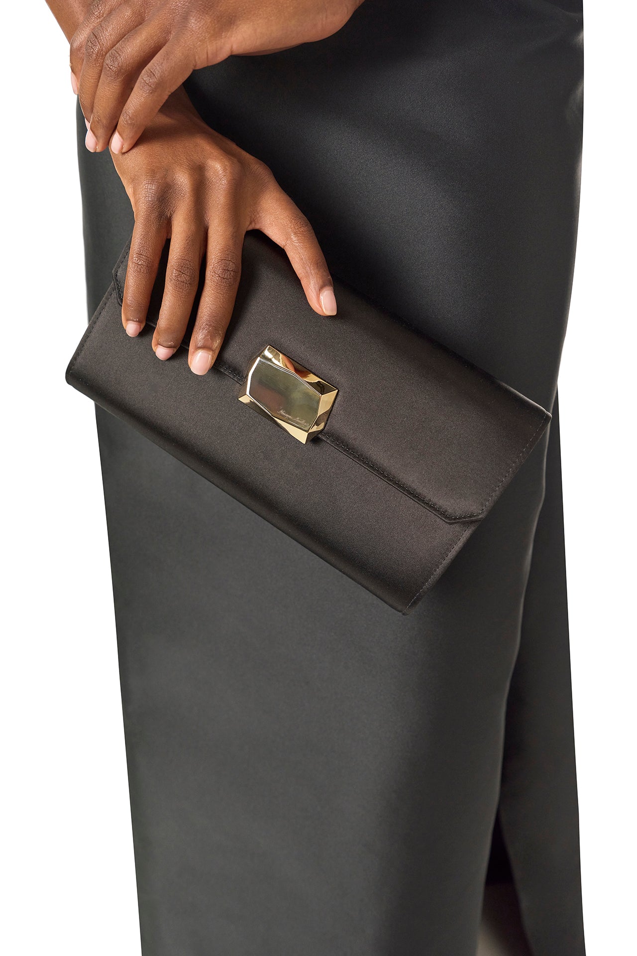 Delphine Black Clutch Purse for Women - Elegant Evening Bag for Parties, Weddings & Special Occasions