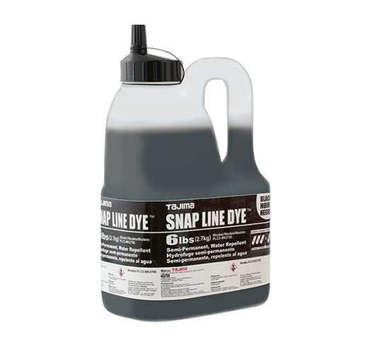 Premium Black Snap Line Dye - High Visibility Chalk Line Reel for Construction, Carpentry & DIY Projects - Perfect for Marking Straight Lines on Concrete, Wood & Drywall