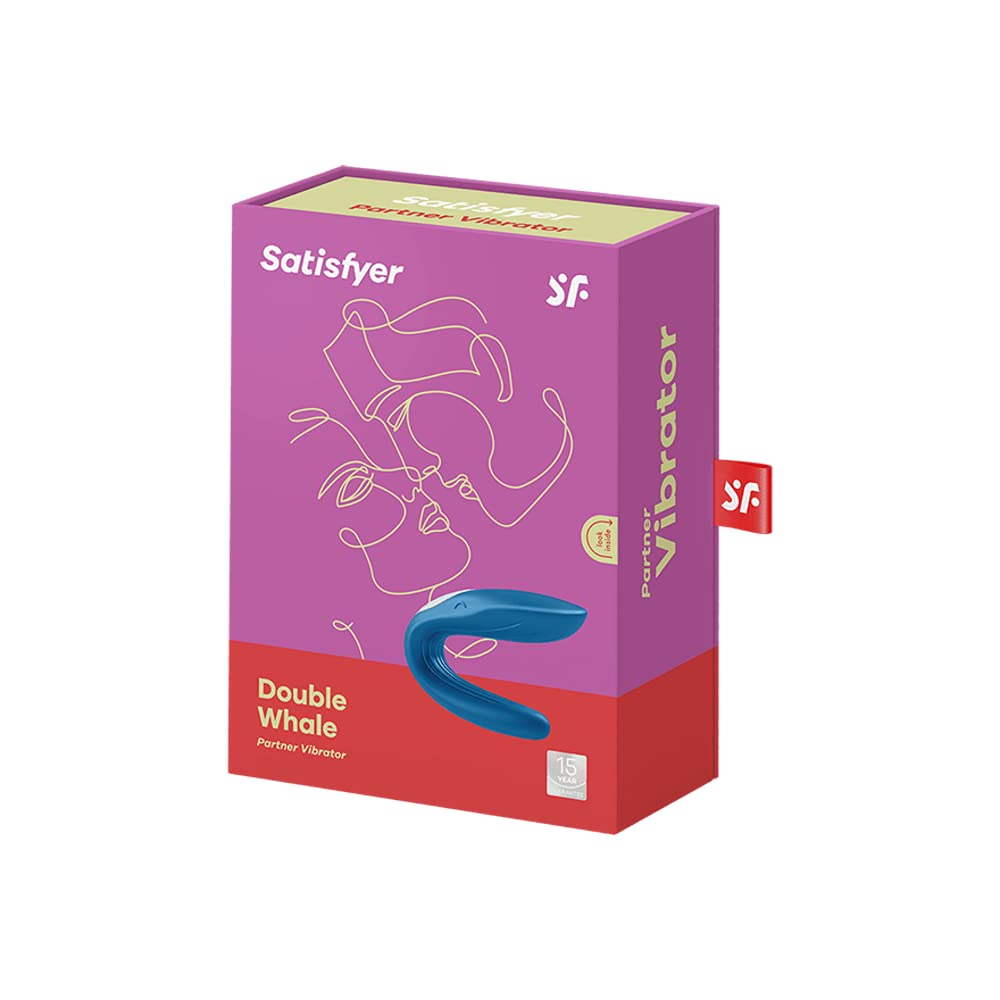 Satisfyer Double Whale Vibrator - Powerful Clitoral & G-Spot Stimulator for Women & Couples | Rechargeable Waterproof Adult Sex Toy | Perfect for Solo Play & Intimate Moments | Enhances Female Wellness & Sexual Pleasure