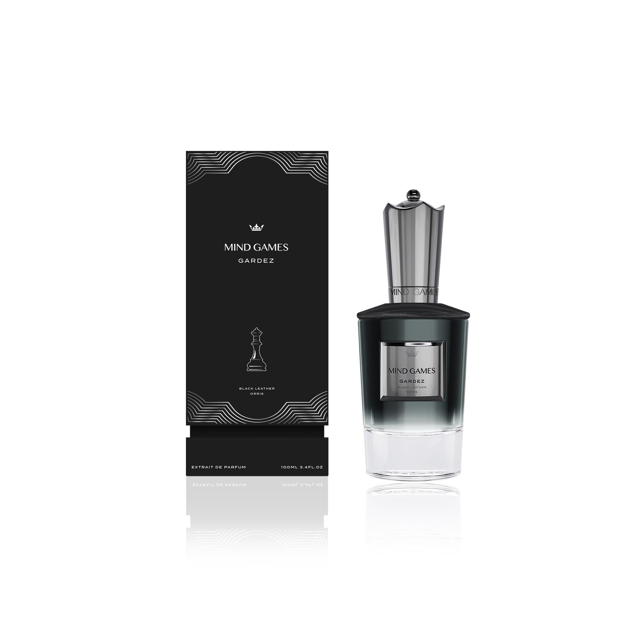 Luxury Perfume for Women & Men - MIND GAMES Gardez Extrait de Parfum with Apricot, Rosewood, Black Leather & Cedarwood Notes - Woody & Leathery Fragrance - 100mL/3.4oz - Perfect for Date Night, Office & Special Occasions