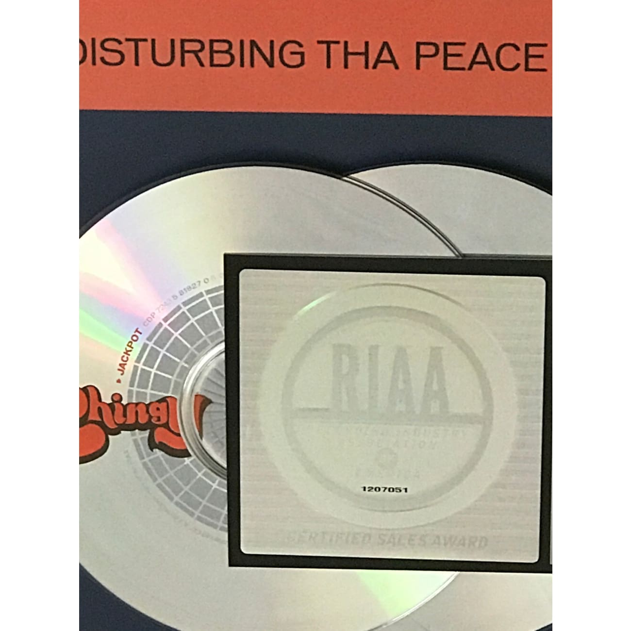 Chingy Jackpot RIAA 2x Multi Platinum Album Award - Certified Music Collectible for Display & Memorabilia Collections
